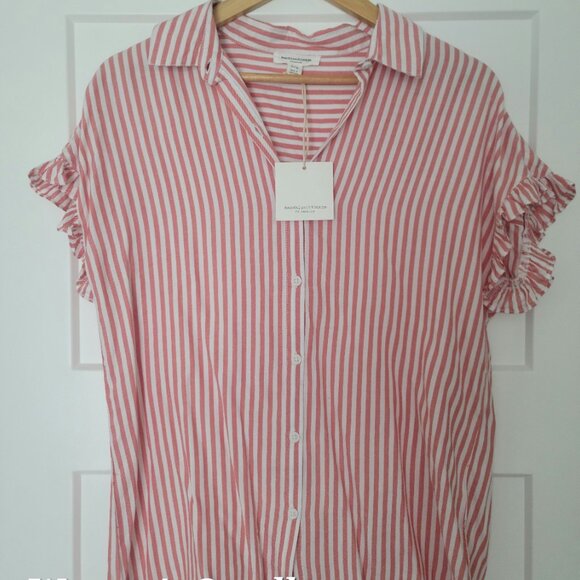 BeachLunchLounge Tops - Women's Pink Striped Shirt